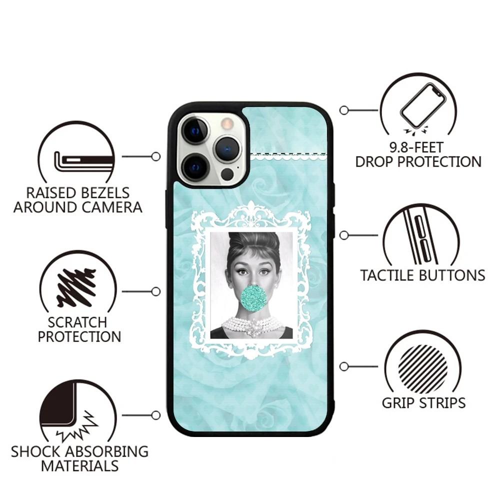 A-Audrey Hepburn Breakfast Tiffanys Phone Case For iPhone 15,14,13,12,11,Plus,Pro,Max Mini Magsafe Magnetic Wireless Charging