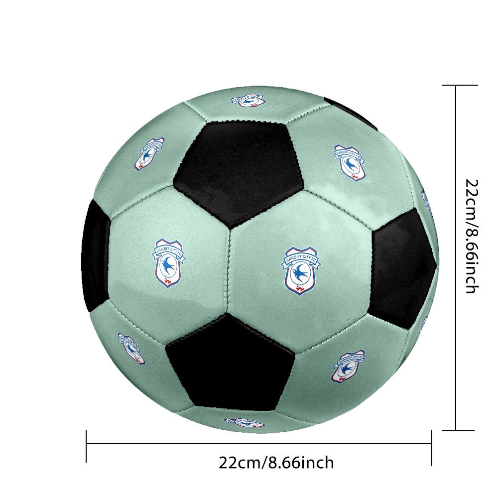 Cardiff City F.C Pallone da Calcio Colorato Per Tutte le Età Cucito a Macchina PVC Pronto per la Competizione Durevole Ad Alto Rimbalzo.TAGLIA5