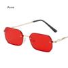 Rectangle Rimless Sunglasses Women Fashion Candy Color Square Sunglasses Men Lady  Designer Black Shades Glasses Gafas