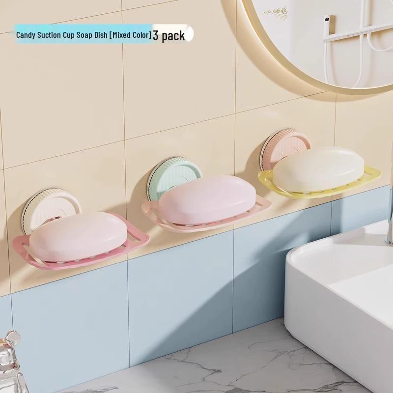 

Exclusive Offer: 5 Yuan Off - No-Punch Wall-Mounted Soap Dish Holder with Suction Cup and Creative Drain Design