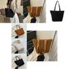 Stylish Casual Large Capacity Tote Bag For Women In Black Beige And Brown Colors