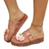Women’s Jelly Woven Buckle Cork Round Close Toe Mule Comfort Slides Summer Beach Shoes Non-Slip Clogs Indoor&Outdoor Slippers Dress Sandals for Women