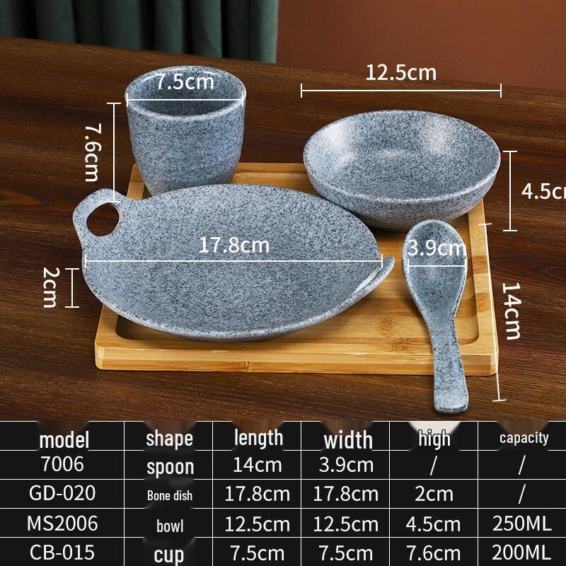 

Ruhan Commercial Chinese Style Melamine Dinnerware Set