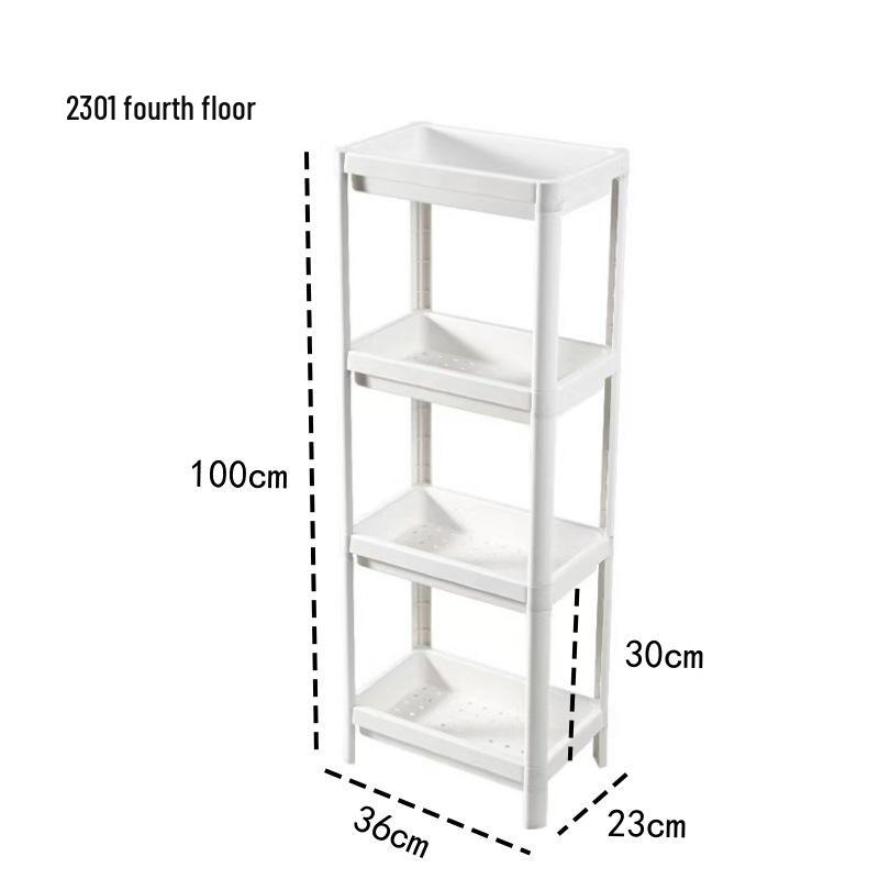 Raft de depozitare de podea pentru baie: Cărucior compact pentru toaletă și duș