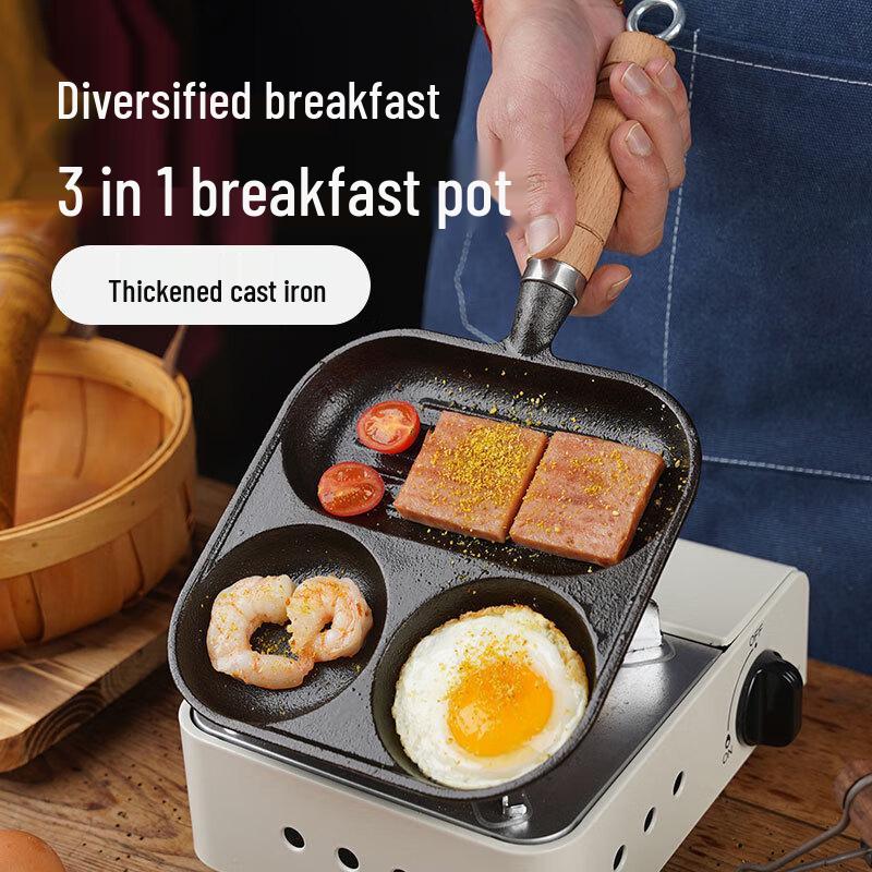 Multi-functional 3-in-1 Breakfast Frying Pan