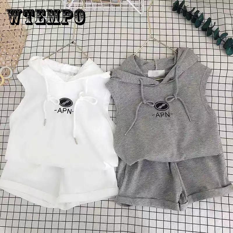 

Детские мальчики Костюм Летние шорты без рукавов с капюшоном Две части Девочки