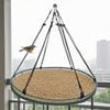 Plateau collecteur de nourriture pour oiseaux pliable Anti-renversement Grande capacité Mangeoire à oiseaux suspendue Collecte efficace Coupe-vent Station d'alimentation pour oiseaux