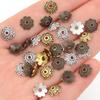 100pcs/lot 8mm Vintage Metal Beads Cap Flower Spacer Bead End Caps For Jewelry Making DIY Charms Bracelet Necklace Accessories