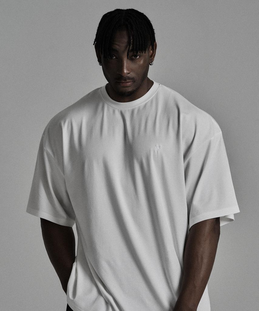 JELEVE Symbol Embroidered Oversized Short Sleeve