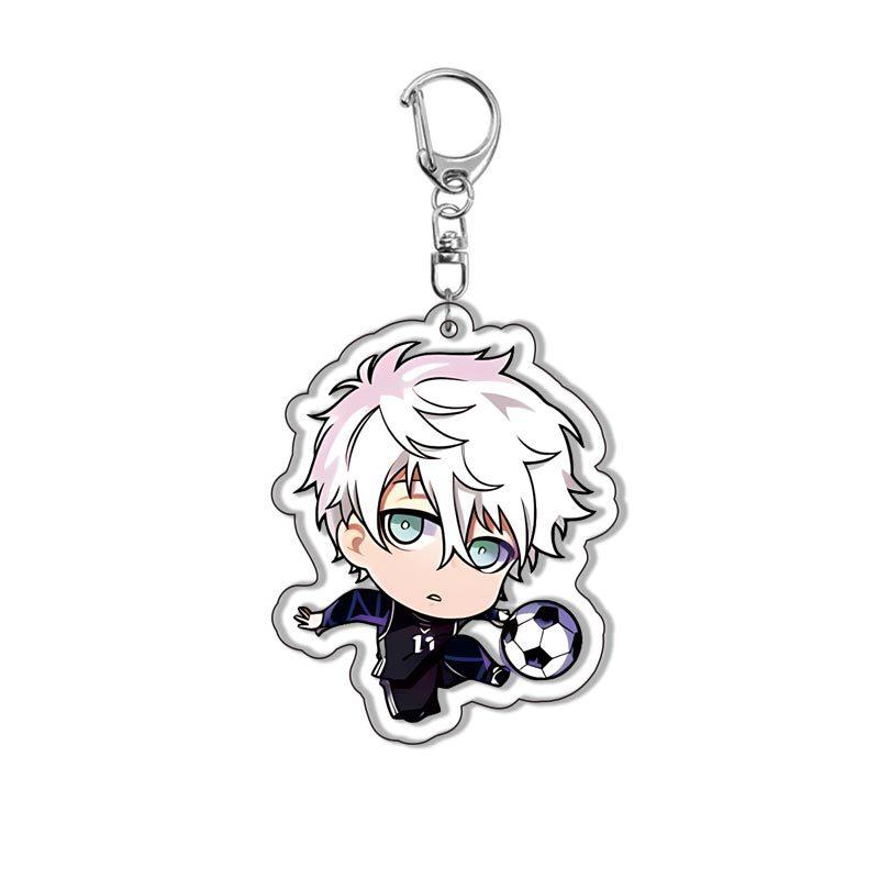 Blue Lock 2 Anime Acrylic Durable Keychain Creative Pendant Hanging Ornament Accessory Featuring Isagi Yoichi and Bachira Meguru