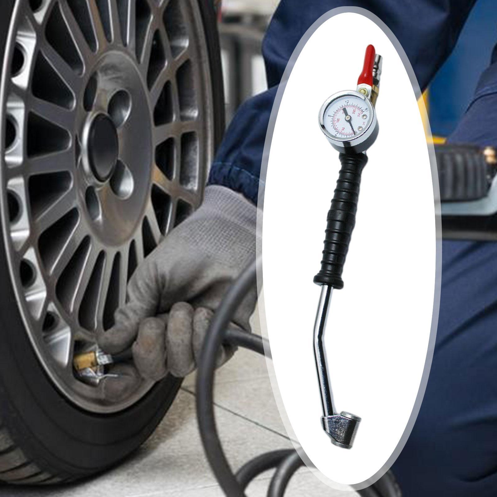 

Hook Type Tire Inflation Rod Quick Inflation Extension Pole With Pressure Gauge Heavy Duty Tire Inflator Adapter чёрный