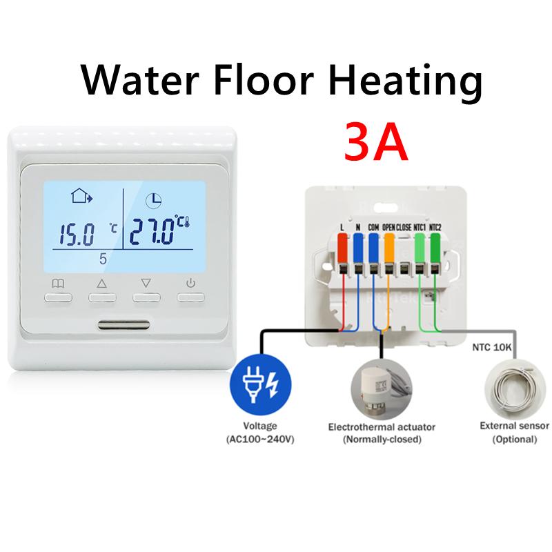 WiFi Heat Floor Programmable Thermostat 220V 16A Electric Home Underfloor Warm Heating Temperature Controller APP Remote Control