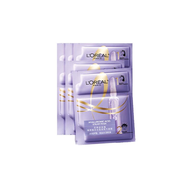 Loreal Paris mask 3 Hyaluronic acid moisturizing steam hair mask-6 pieces