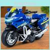 Police Motorcycle Alloy Model With Lights And Sound For Kids Play