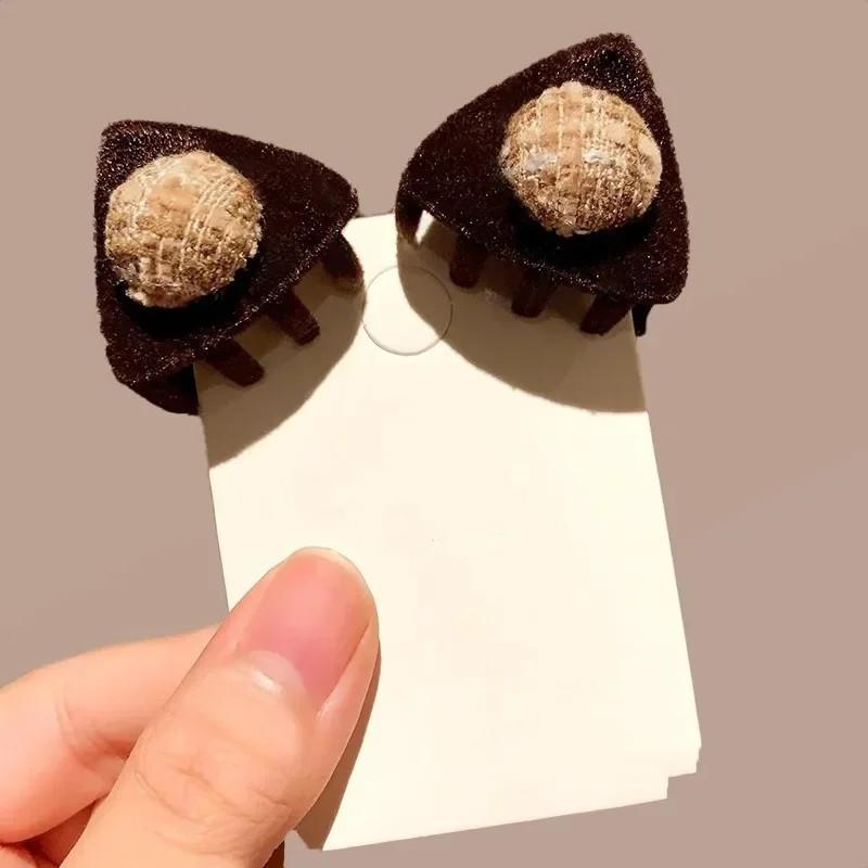 

2 шт., плюшевые заколки для боковой челки для женщин, красочные плюшевые пушистые заколки для волос в форме сердца любви, заколки, заколки для волос, корейские аксессуары для волос для девочек