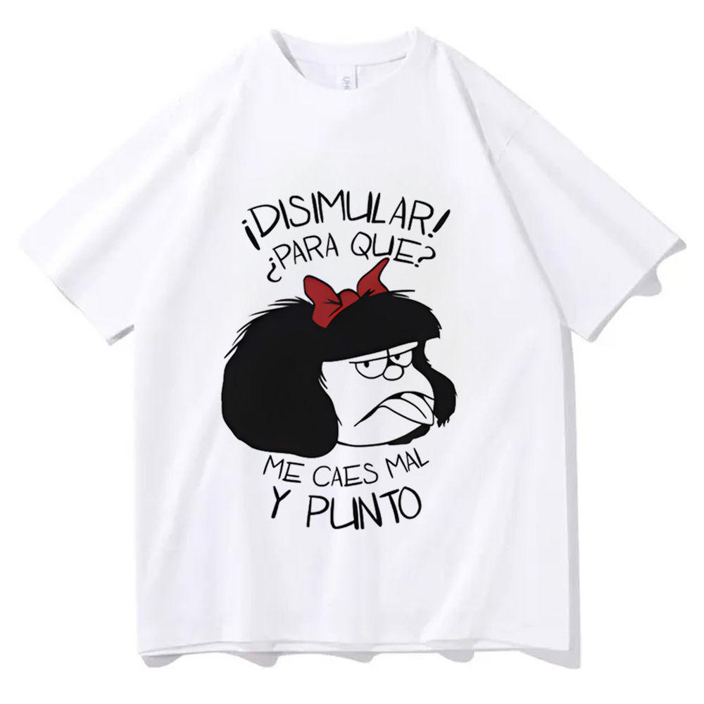 

Mafalda T Shirt Female Pastel Harajuku University Streetwear T Shirt Trendy Graphic Colorful Comfortable Pop Culture 2000s Tops 3XL