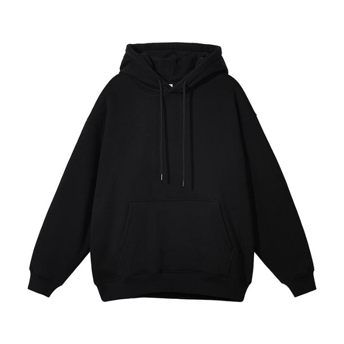 Unisex Pullover Women Men Couple Hoodie Autumn Winter Cotton Sweatshirt Solid Color Drawstring Pocket Loose Streetwear Casual Warm Pullover Top
