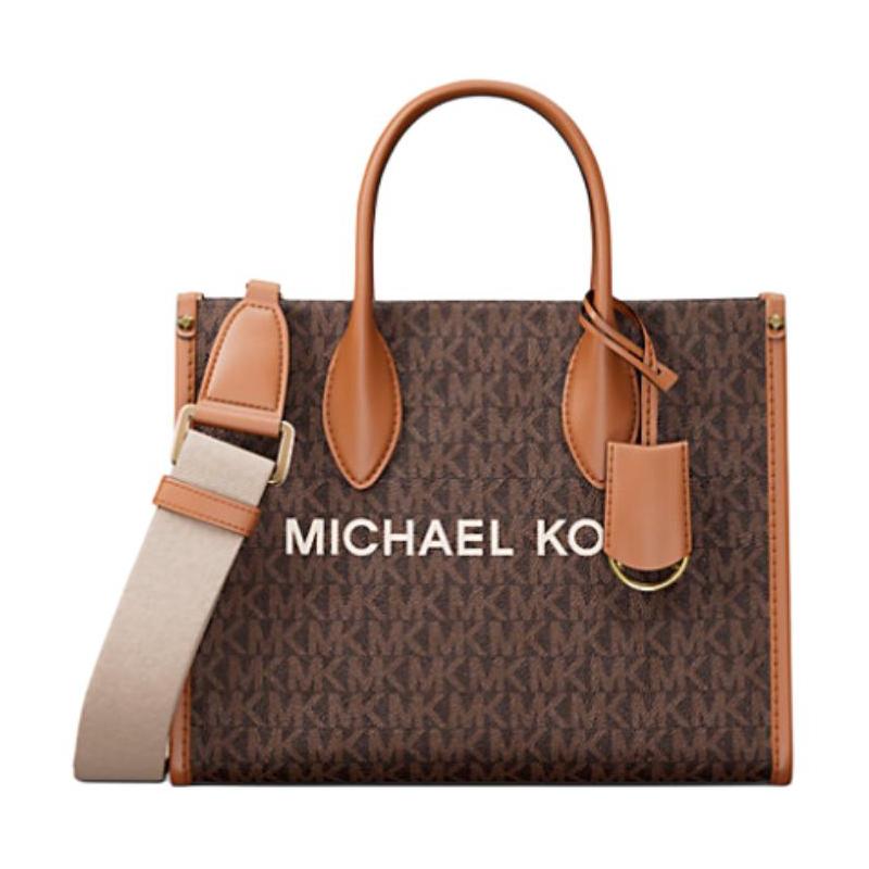 MICHAEL KORS Mirella Signature Logo Coated Canvas Tote Bag Shopping Bag Handbag Small Women s Brown коричневый