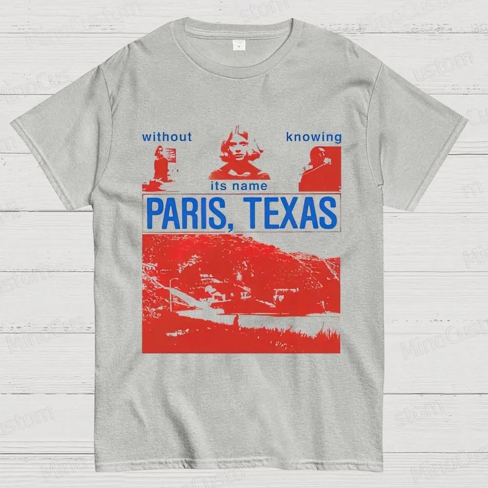 Klasyczny horror z lat 90. Paris Texas Graficzny Nadruk Koszulka Vintage Spierana Bawełna Męska Damska Letnia Streetwear Oversize Nowe Koszulki