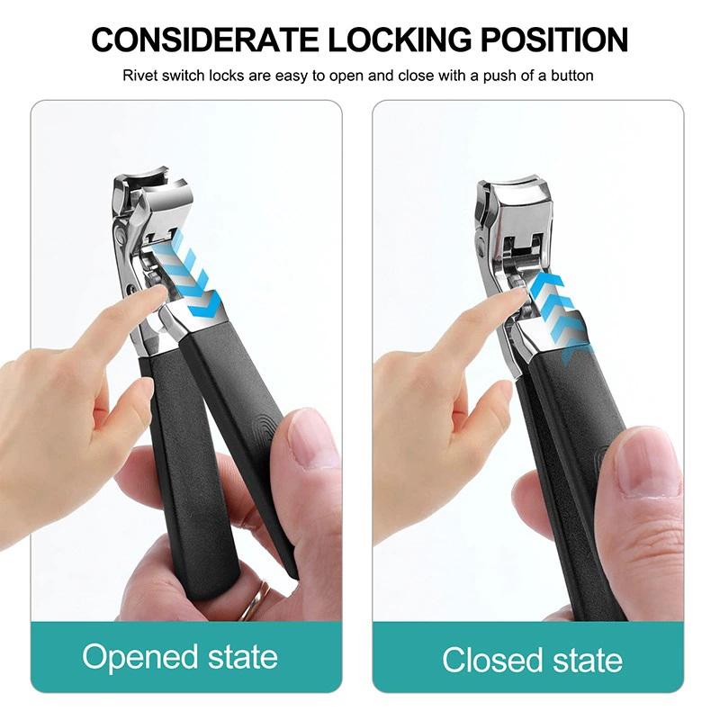 1Pcs Angled Head Nail Clippers For Seniors - Ergonomic Toenail Clipper For Thick Nails, Premium Steel Nail Cutter Trimmer