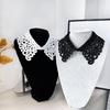 Breathable False Collar Accessory Openwork Pattern Pointed Collar for Women Sweater All Matching Neck Decoration