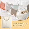 Clothes Drying Storage Bag Canvas Clothes Pin Storage Bag Clothespin Holder Bag Washable Hanging Laundry Clothes Pin Organizer