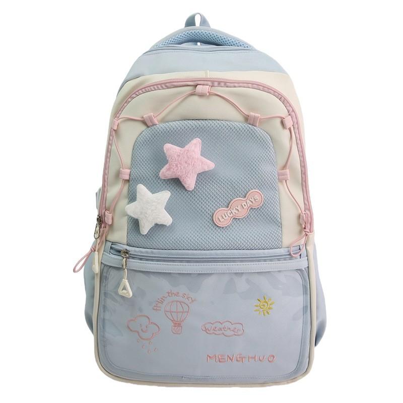 High Value Schoolbags for Female Junior High School Students  Large Capacity Cute and Light Make Up Bags  Shoulder Bags.