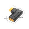 2-teiliger XT60 Stecker auf Buchse Adapter für RC, FPV, Spielzeugautos, Flugzeuge und Drohnen (90° XT60 Stecker auf XT60 Buchse)