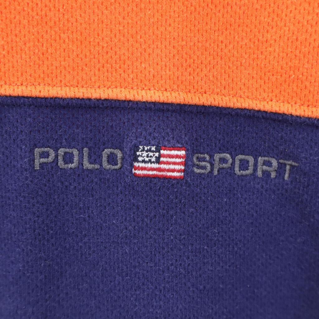 POLO SPORTS 90s Old Long Sleeve Trainer L Orange Series Sweat Men's Used