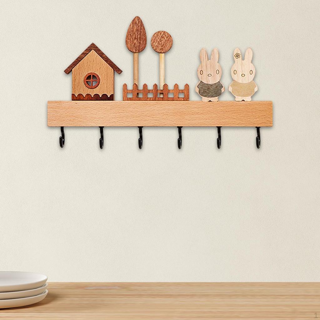 Key Holder Hooks Wall Hanger Rack Bathroom Bag Ornament Belt Office Doorway Bedroom Farmhouse