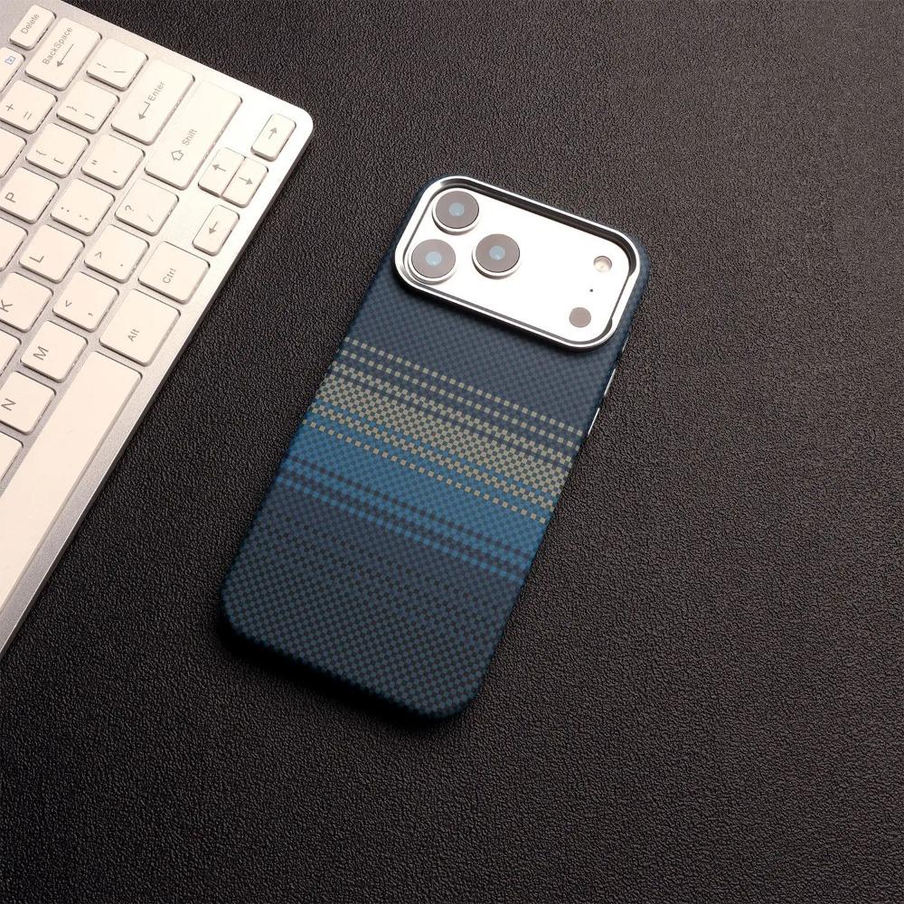 Fashion Carbon Fiber Pattern Relief Phone Case For IPhone 17 16 15 14 13 Pro Max Wireless Charge Alloy Lens Anti-Drop Back Cover