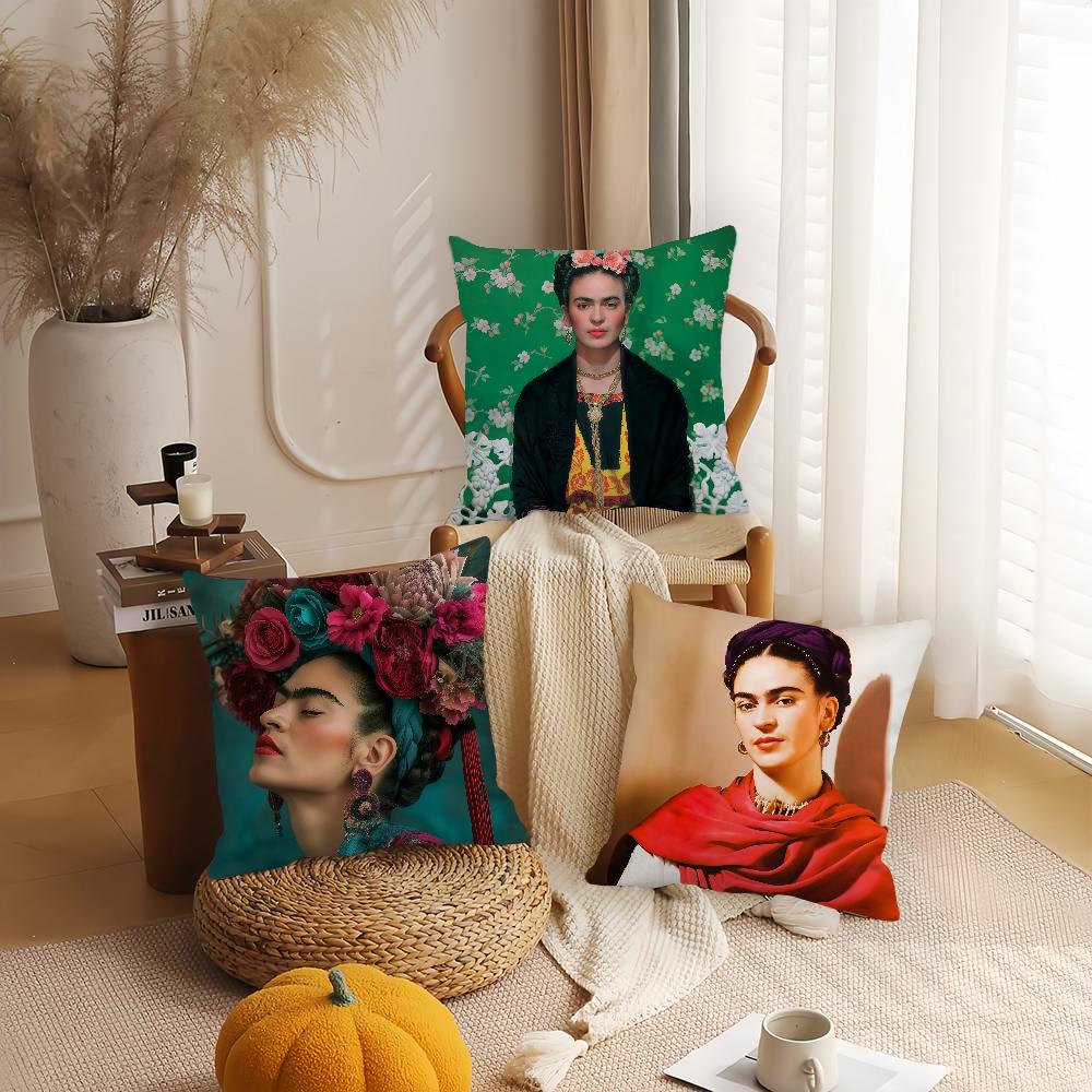 Cartoon F-Frida ART K-kahlo Pillow Case Applicable Space For Guest Rooms Interiors Cars Office House Decoration