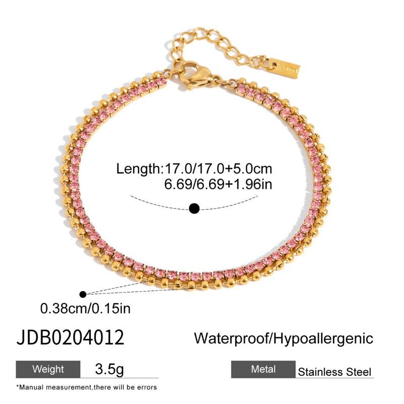 Stainless Steel Zirconia Bracelet - Elegant and Luxurious Women's High-end Jewelry, Titanium Steel Accessory
