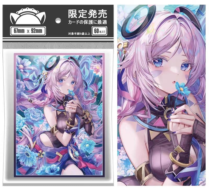 Genshin Impact Citrali Card Sleeves 67x92mm Trading Card Sleeves Laser Animation PTCG 60 Sleeves