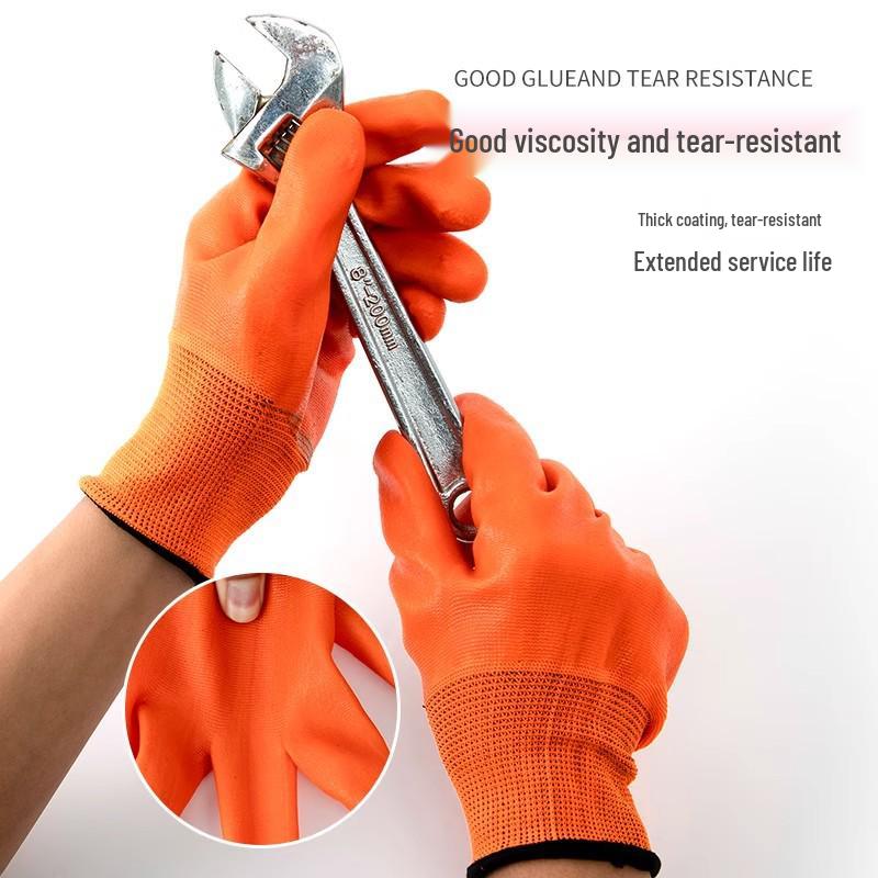 Newcomer Discount: Durable Waterproof Non-Slip PVC Work Gloves for Construction