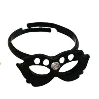 [R8394] - Children's Ring 'Le Monde De Coralie' Black - 18x7 Mm