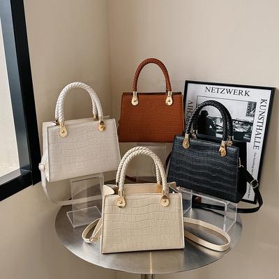 Stein Muster Kleine Quadratische Tasche Mode Handtasche Retro Einfache Schulter Tasche Messenger Bag