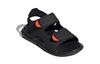 Adidas Swim Sandal Synthetic Leather Children's Sandals Black Orange Children Aged 3 7 Years Old FY8936