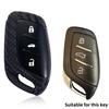 Carbon Fibre Style Car Remote Key Case Shell Fob Holder Cover Bag for MG ZS HS 5 6 EZS for Roewe RX8 RX5 RX3 I6 I5 Accessories