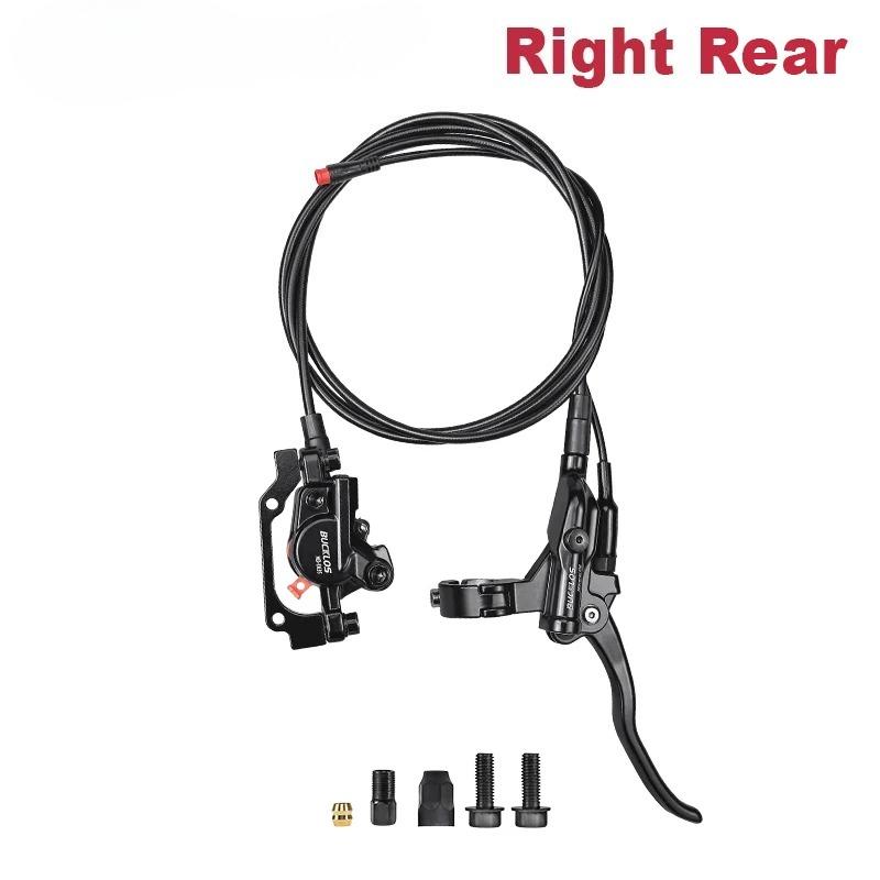 BUCKLOS 2 Piston Power Off Electric Bicycle Brakes for E-Bike Folding Bike Scooter with Rotor Hydraulic Disc Brake Bike Brakes