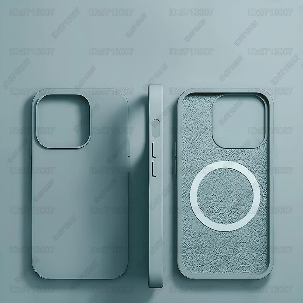 Magnetyczne etui z płynnego silikonu odporne na wstrząsy Dla Dla Iphone 16 15 14 13 12 11 Pro Max 16 Plus Dla Magsafe Pokrowiec do ładowania bezprzewodowego