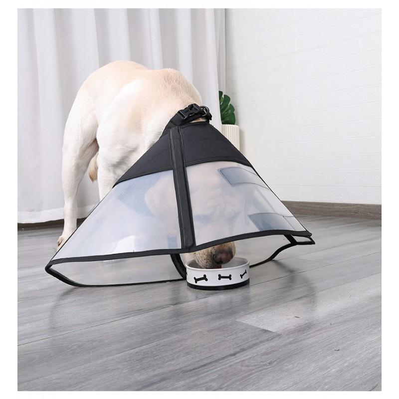 Soft Foldable Recovery Collar Cats Dogs Post Surgery Anti-Lick Bite Protection Transparent Pet Cone