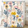 Colorful floral shower curtain waterproof bathroom decor privacy window treatment modern home design custom sizes available