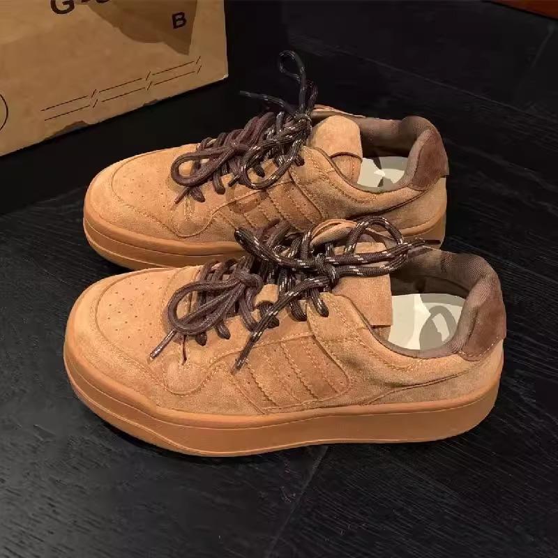 

Весна новые ретро классические спортивные туфли платформа тренировочные туфли женские модные универсальные мягкая подошва легкие повседневные кеды 40 коричневый