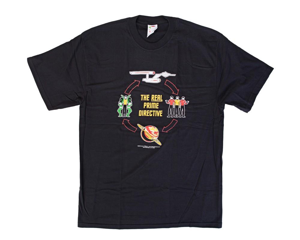 Star Trek Real Prime Directive Black T-Shirt XL
