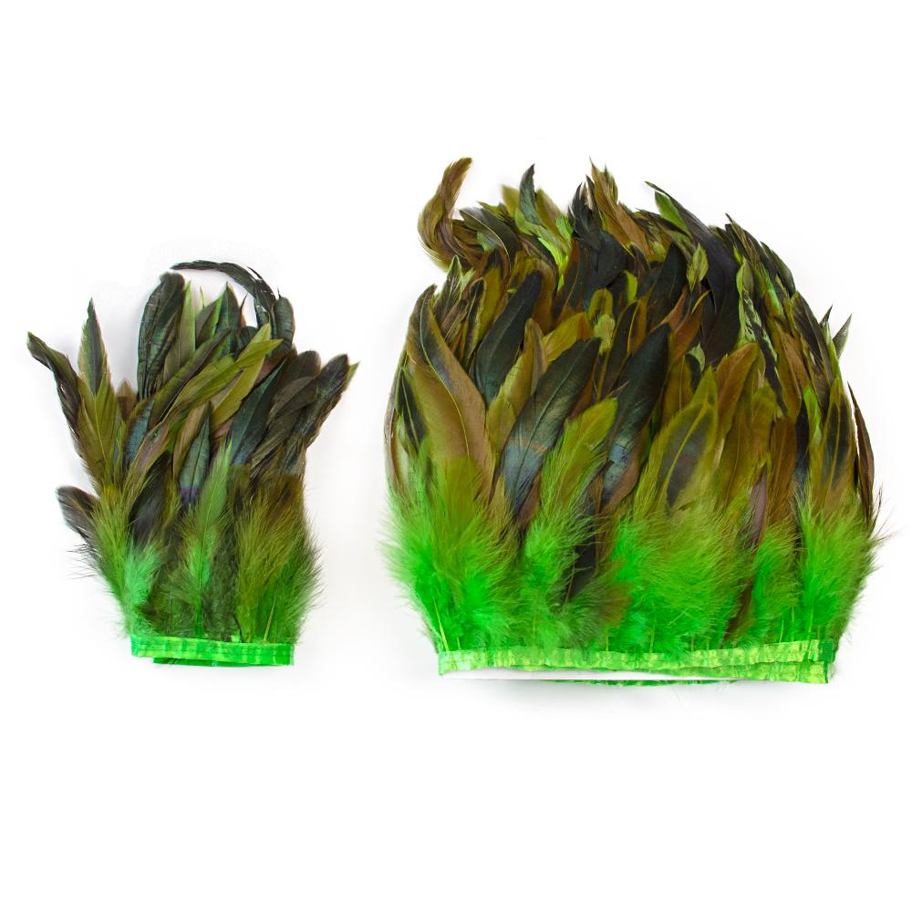 1 Meter Natürliche Hahnenfedern Besatz Schwarz Kleidung Nähband 15-20cm Federfransen für Karnevalsdekoration Federn Basteln