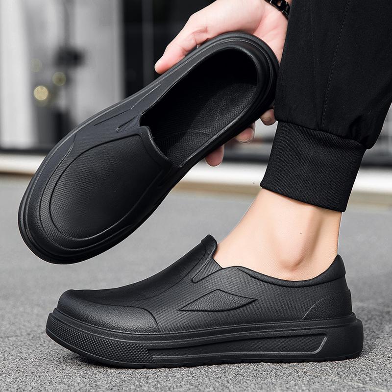Chef Shoes Non-slip Waterproof Oil-proof Kitchen Work Shoes 2025 Light Breathable Kitchen Slippers Canteen Hotel Shoes for Men
