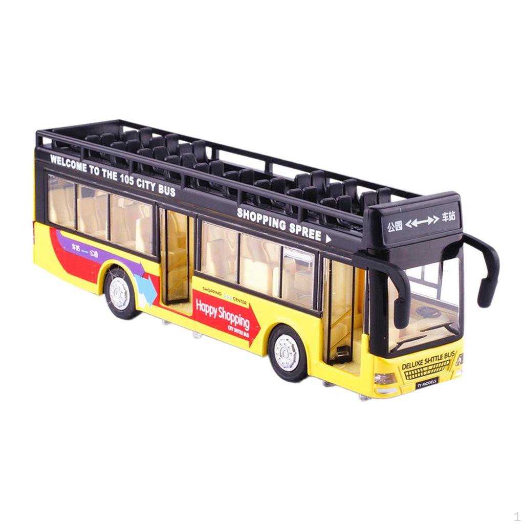 City Bus Model Toy Car for Kids Boys Girls - Pull Back Action