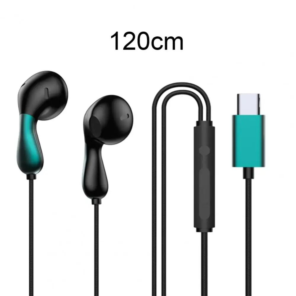 HD Mic Hifi Stereo Headset Noise Reduction Type C&3.5mm Earphones Wired Headphones  Mobile Phone