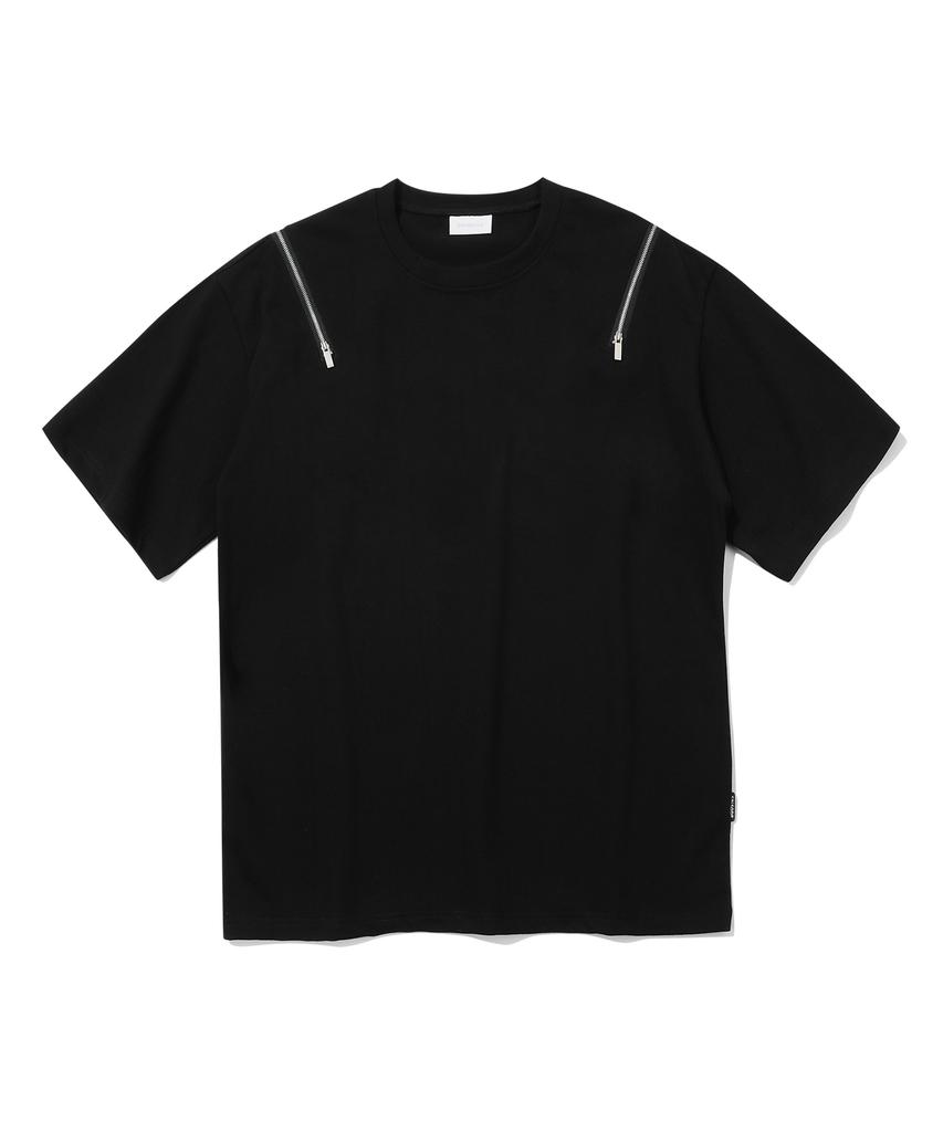 EPISODE UNTITLED Double Zipper T-Shirt_Black